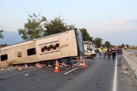 ۲۶ نفر در تصادف اتوبوس مدرسه در شمال غرب ترکیه زخمی
شدند